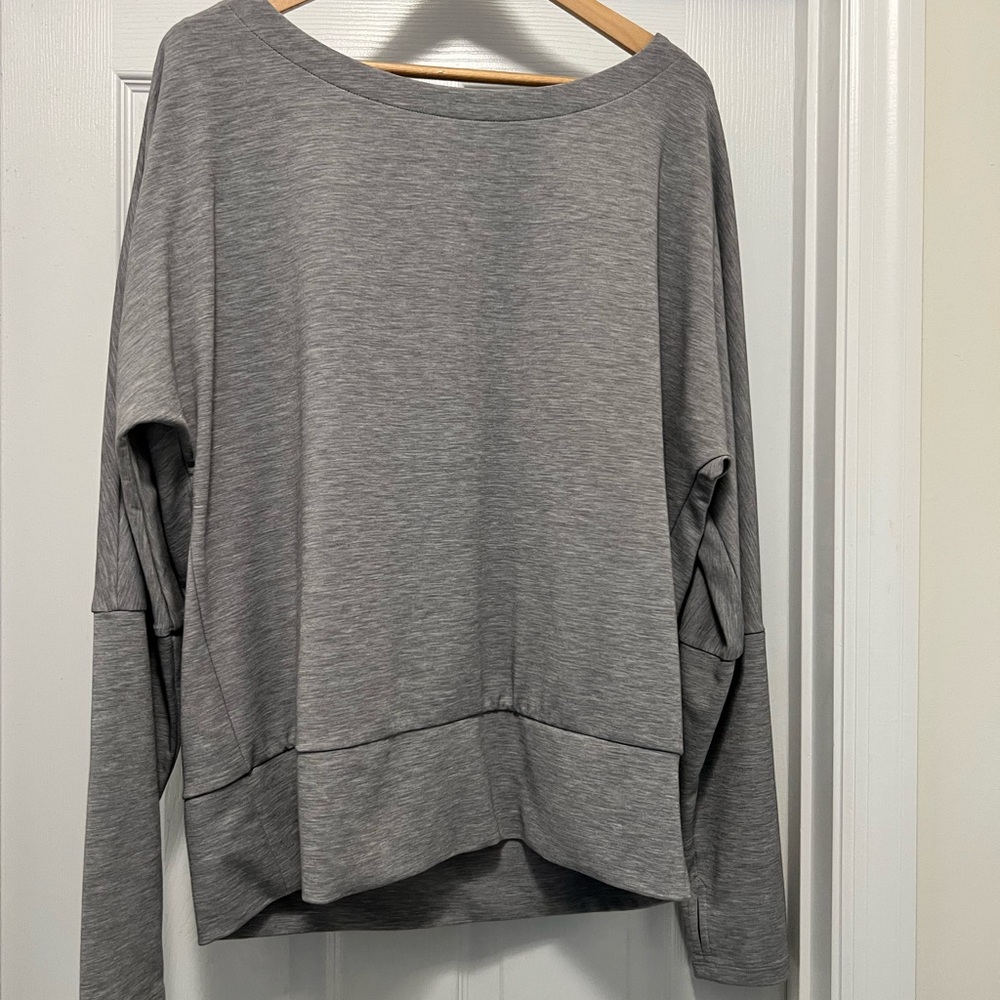 Women's Grey Long Sleeve Top